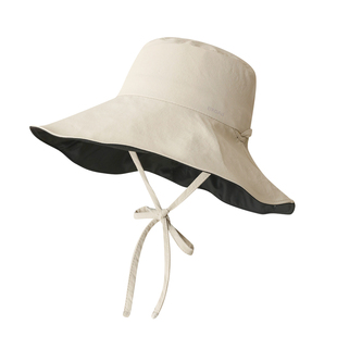 科技防晒黑胶遮阳帽女生夏季全面防紫外线大帽檐渔夫帽显瘦太阳帽