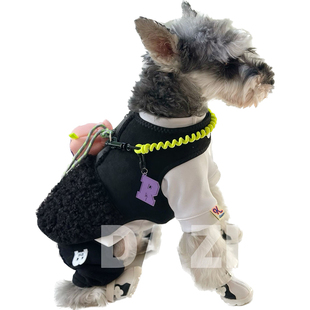 大子原创宠物狗猫冬季加绒时尚款背包设计外出牵引马甲雪纳瑞泰迪