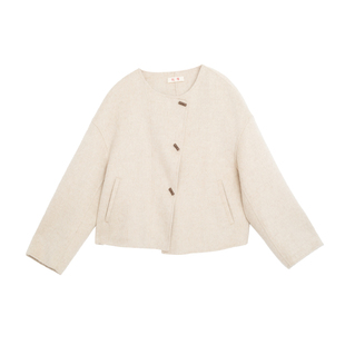 忘城M1275座/秋日童话/2023秋冬新品驼绒羊毛呢混纺双面呢短外套