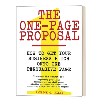 英文原版一页纸的商业计划