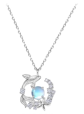 迪士尼鲸落项链女款轻奢小众