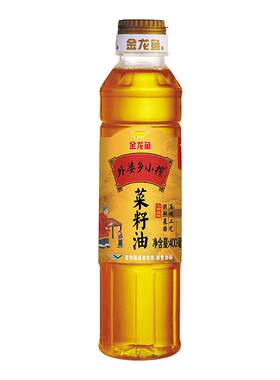 金龙鱼外婆乡小榨菜籽油400ML非转基因物理压榨食用油小瓶家用