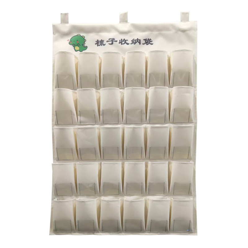 梳子收纳壁挂袋透明卡槽可放名片