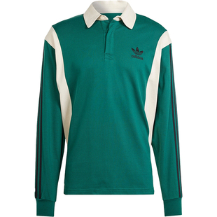 Adidas/阿迪达斯正品三叶草男士运动休闲宽松长袖POLO衫IU0210