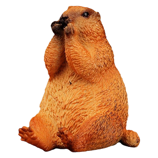 童德仿真动物玩具模型野生坐姿土拨鼠旱獭草地獭儿童认知益智