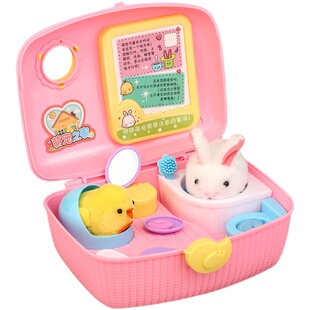 快乐小鸡养成屋仿真宠物小黄鸡玩具女孩过家家4儿童5生日礼物男孩