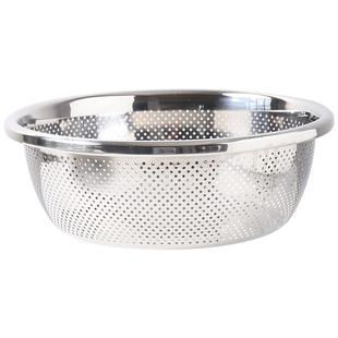 川岛屋洗菜盆沥水篮新款家用洗菜篮子不锈钢漏盆淘米洗水果滤水篮