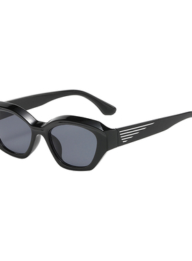 王鹤棣线条不规则猫眼太阳镜