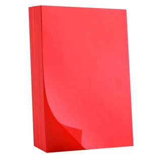 得力粉红色彩色a4彩纸红纸500张加厚80g彩色打印纸粉色复印纸手工70g大红色打印机纸张a4纸双面办公用纸