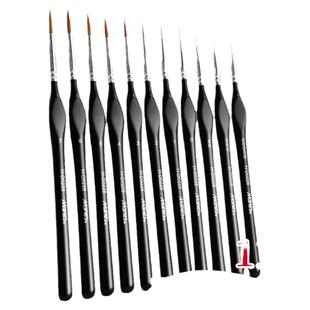 马利极细勾线笔丙烯水彩水粉尼龙勾线画笔毛笔工笔描边笔国画绘画面相笔专业美术专用笔狼毫超细色彩数字油画