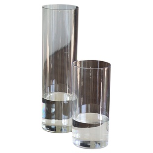 亚克力防摔花瓶水养水培插花富贵竹透明直筒亚克力鲜花装饰客厅小