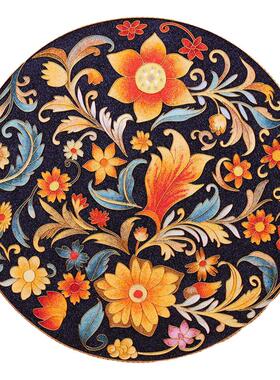 掐丝珐琅彩玄关坐盘诗翼铝现代