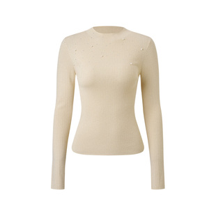 【SGPR】迪木尔风羊毛混纺收腰修身针织衫长袖打底衫