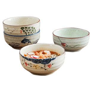 家用吃面碗大号泡面碗复古陶瓷汤面碗面馆专用个人拉面碗8寸大碗