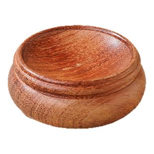 水晶球底座原木球托实木架工艺品文玩核桃红木球形蛋雕托架摆件