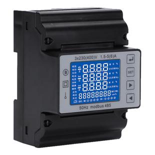 小型三相导轨式多功能仪表可测电流电压功率计量485通讯配互感器