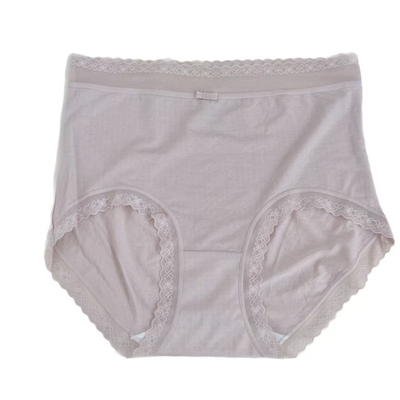 莫代尔蕾丝边高腰内裤女士收腹包臀透气三角裤纯棉抗菌裆2025新款