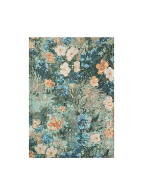 TaoMu蓝烟缀玉 新款手工diy挂毯画客厅餐厅卧室氛围感玄关装饰画