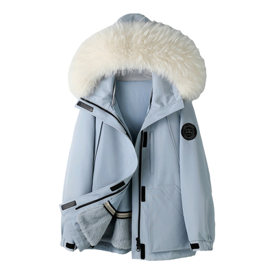 獭兔毛内胆狐狸毛派克服女2025冬新款年轻款可拆卸小个子皮草外套