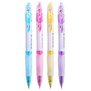 晨光圆珠笔0.38mm极细按动原子笔原珠笔学生用按压式可爱水果香味蓝色圆柱笔油笔笔芯带香味文具用品批发包邮