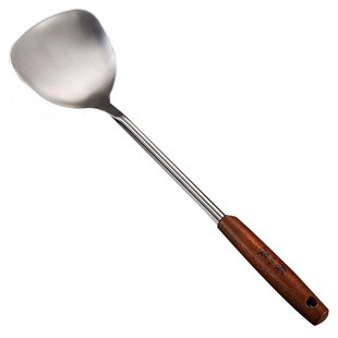 张小泉锅铲家用木柄把304不锈钢炒勺炒菜铲子铁锅专用汤勺厨具套