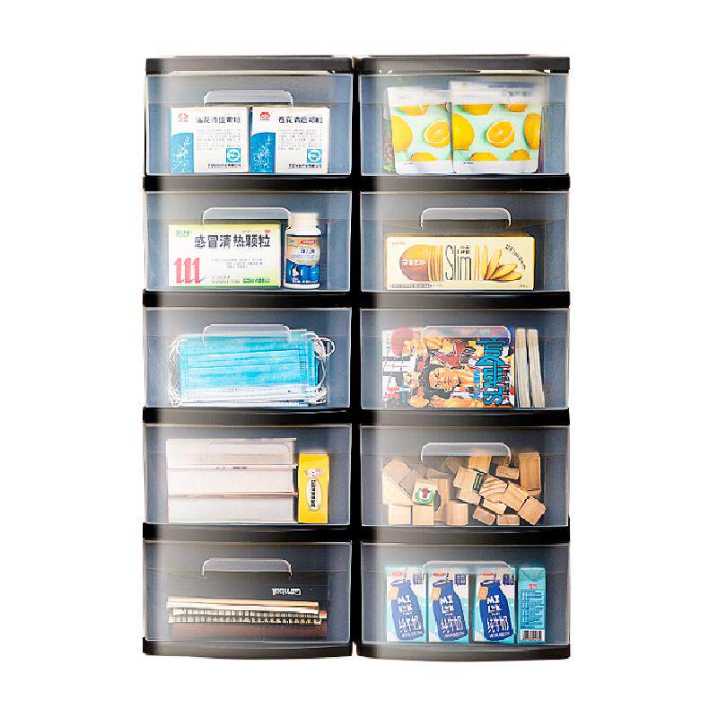 禧天龙抽屉式收纳柜零食玩具收纳箱家用塑料零食柜厨房置物架