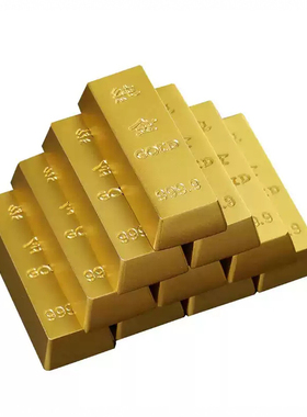 仿真金条空心塑料电镀摆件