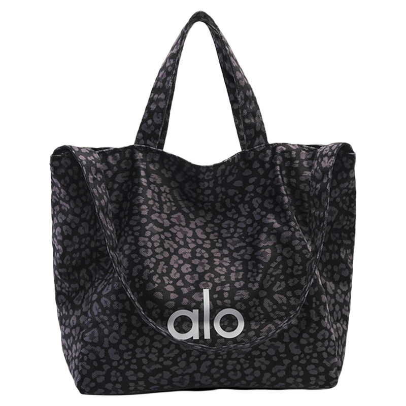 ALO豹纹麂皮大容量托特包