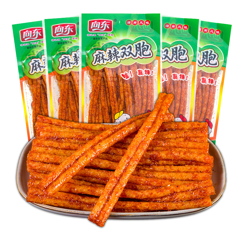 向东麻辣双拼辣条零食儿时经典胞麻辣小吃面筋80后怀老式辣棍包邮
