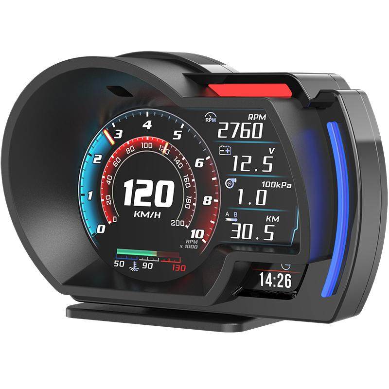 自安平显hud抬头显示器obd gps双模液晶仪表手势识别汽车改装A520