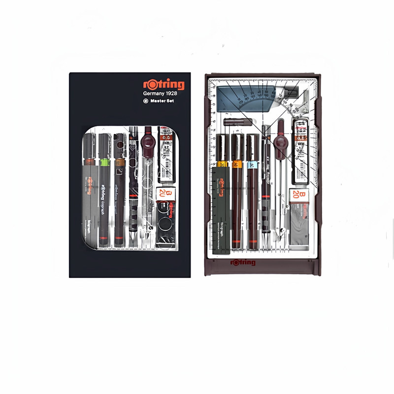 rotring红环针管笔绘图工具0.1mm工程师专业制图针笔硕士大套装