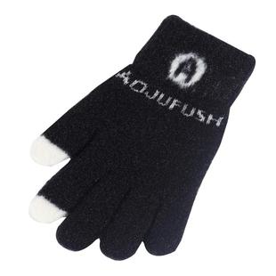 手套女士冬季新款露指加厚保暖男大童防寒可爱学生写字可触屏冬天