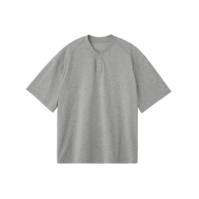 凉感索罗娜亨利领短袖T恤