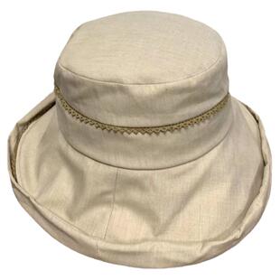 出口日本春夏女士时尚百搭棉麻防晒遮阳大帽檐渔夫帽帽子客供面料