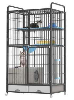 猫笼自带封闭猫砂盆大空间秒发货