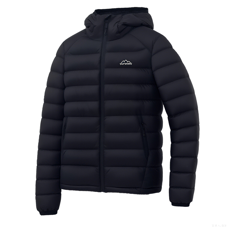 2025年新款白鸭绒排骨轻薄连帽羽绒服女情侣户外休闲短款时尚外套