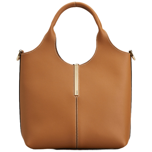 【礼物】TOD'S官方正品女士迷你皮革金属横条托特包实用女包