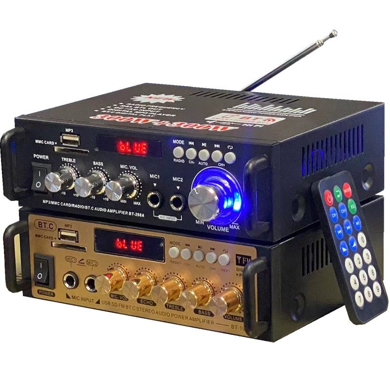 迷你小型功放机音箱功率放大 插卡U盘收音直流12伏220V蓝牙功放
