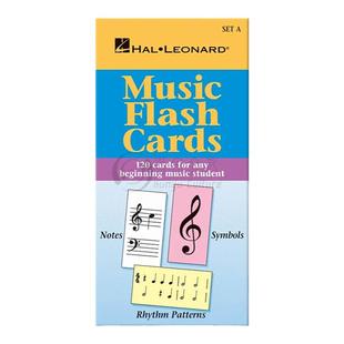 音乐教学卡A款 入门初级学生适用 共120张 学生钢琴曲目大全 MUSIC FLASH CARDS SET A Student Piano Library HL00296034