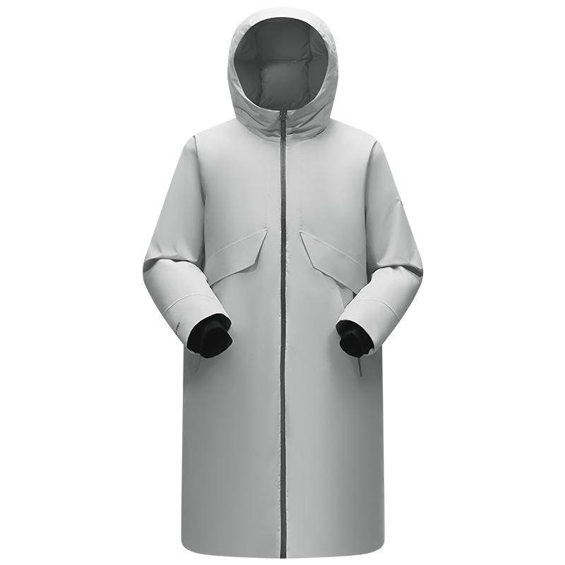 【檀健次同款】美力城防风鹅绒羽绒服保暖厚长款风衣外套男女同款