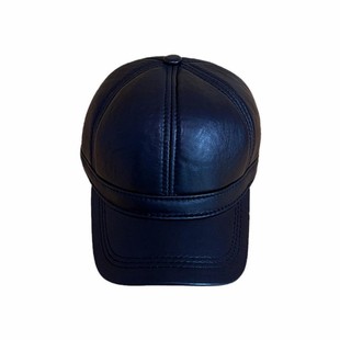 俄罗斯风格真皮帽子男士秋冬季带护耳羊皮棒球帽中老年人爸爸棉帽