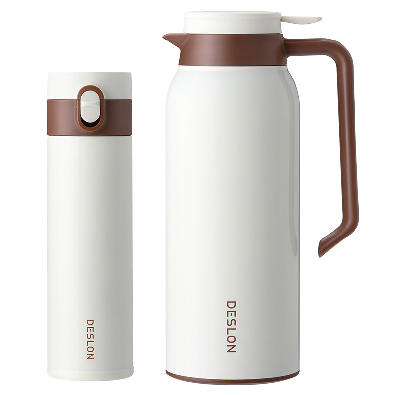 德世朗保温水壶家用暖热水瓶不锈钢轻便2025新款高颜值杯具套装礼