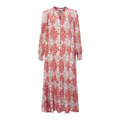 DVF系带几何印花连衣裙