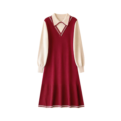 孕妇连衣裙秋冬2025新款