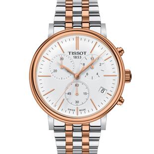 【自营】中古未使用天梭经典系列男士手表石英表瑞士腕表间金计时