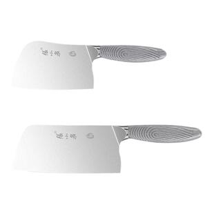 张小泉刀具套装厨房家用菜刀斩骨刀天青两件套装厨具组合礼盒装