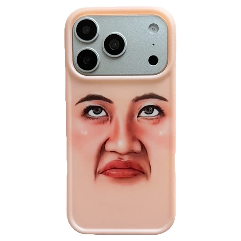 小众搞怪卡通自拍挡脸表情17Promax苹果17适用iPhone17Pro手机壳16promax双层15Pro磨砂15p