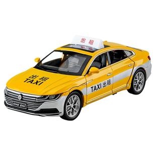 大号出租车合金小汽车玩具模型仿真车模儿童的士玩具车男孩交通车