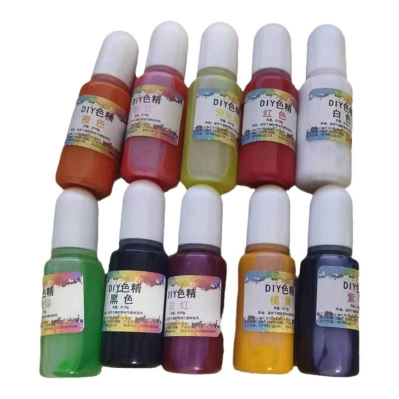 diy手工水晶滴胶uv树脂胶透明二代色精调色染色料包滴胶色精10g瓶