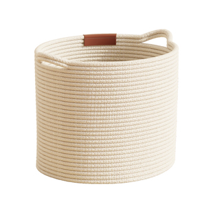 脏衣篓手工编织棉线布艺洗衣篮卧室脏衣篮家用大容量脏衣服收纳筐